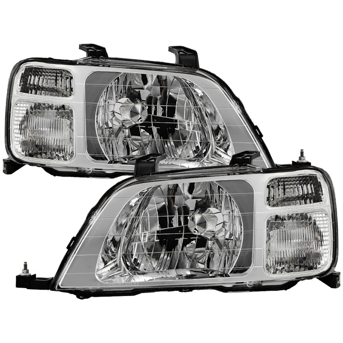 Spyder 97-01 Honda CR-V Halogen OEM Style Headlight - Set - Chrome (HD-JH-HCRV97-C)