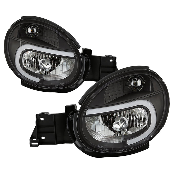 xTune Subaru Impreza 14-16 Headlights With Light Tube DRL - Black HD-JH-SI02-LB-BK