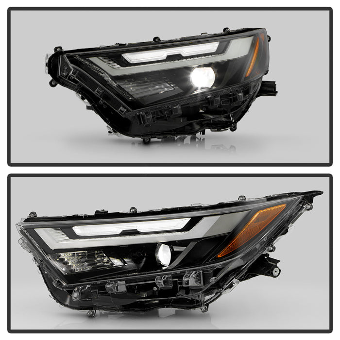 Spyder 22-24 Toyota RAV4 LED High Low Beam w/Halogen Bulb Headlight- Left(HD-JH-TRAV422-LED-OE-L)