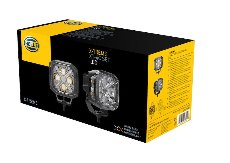 Hella Universal Lighting Auxiliary Lamps X-TREME Spotlight XT-4C Combo Beam