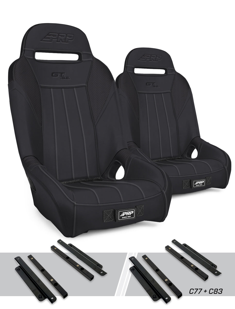 PRP Polaris General GT/S.E. Suspension Seats Kit (Pair) - Black