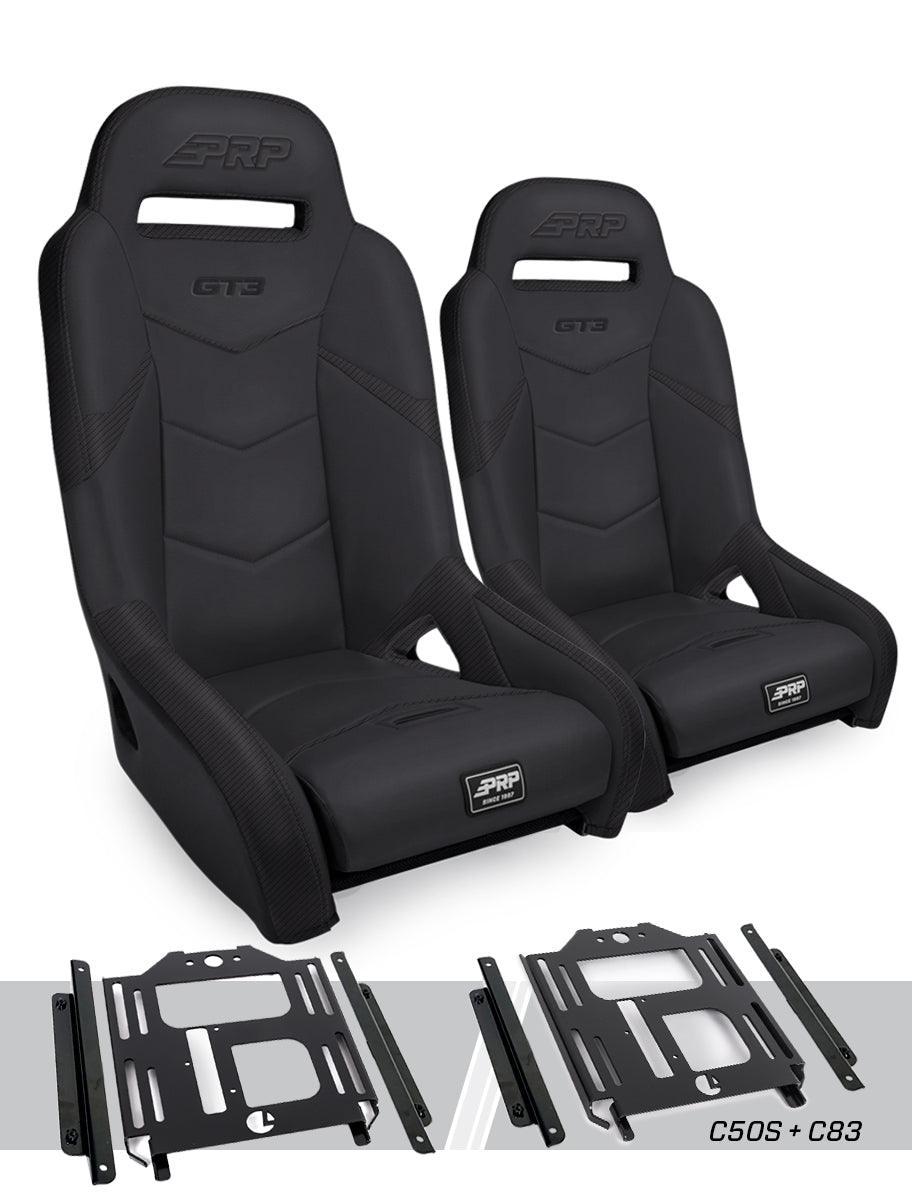 PRP Polaris RZR 570 GT3 Suspension Seats Kit (Pair) - Black