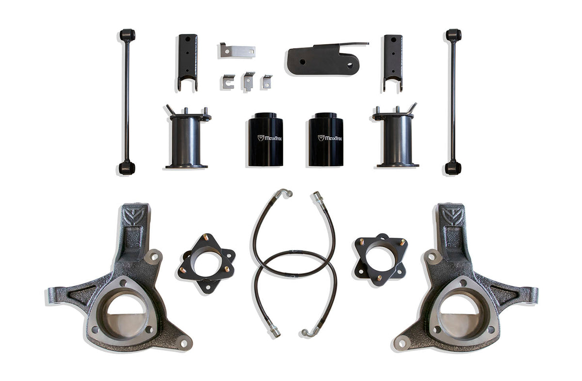 Maxtrac 07-14 GM SUV (2WD )7.5in Lift Kit w/ Spindles & Strut Spacers.
