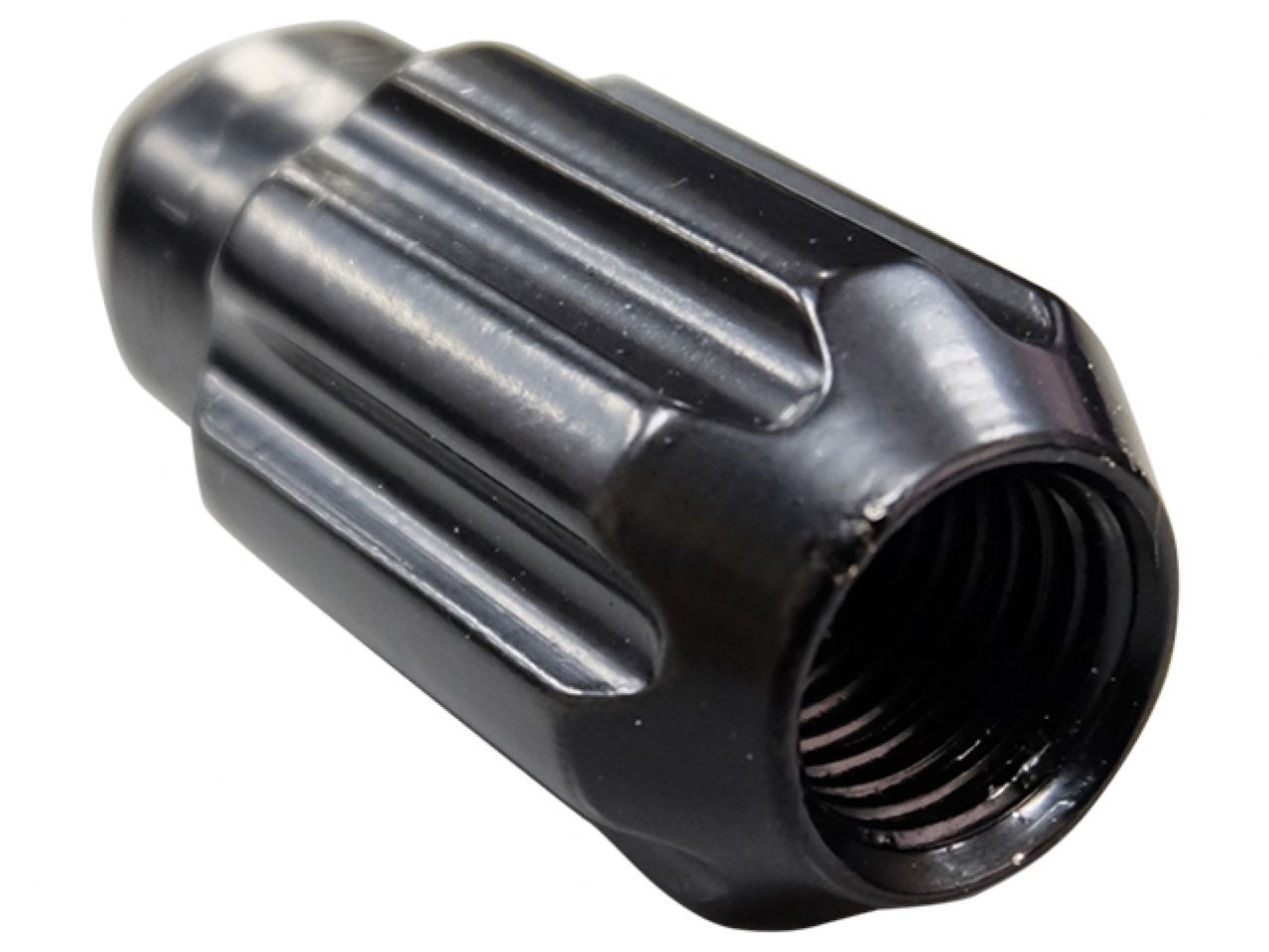 NRG 500 Series M12 X 1.25 Bullet Shape Steel Lug Nut Set - 21 Pc w/Lock Key - Black
