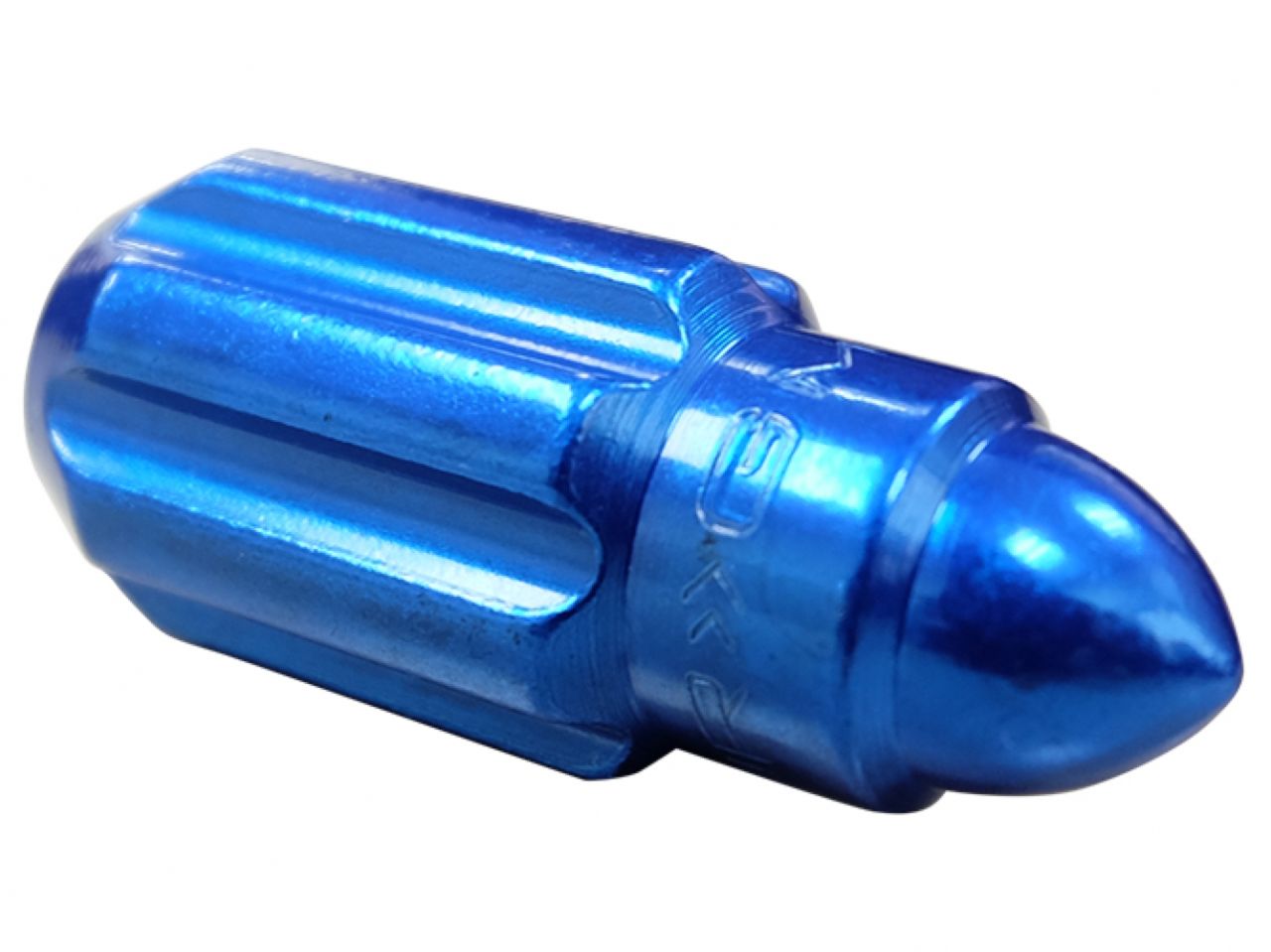 NRG 500 Series M12 X 1.25 Bullet Shape Steel Lug Nut Set - 21 Pc w/Lock Key - Blue