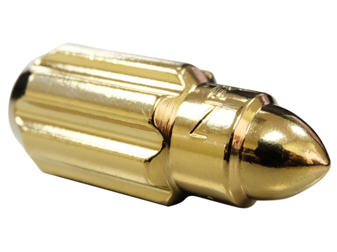 NRG 500 Series M12 X 1.25 Bullet Shape Steel Lug Nut Set - 21 Pc w/Lock Key - Chrome Gold