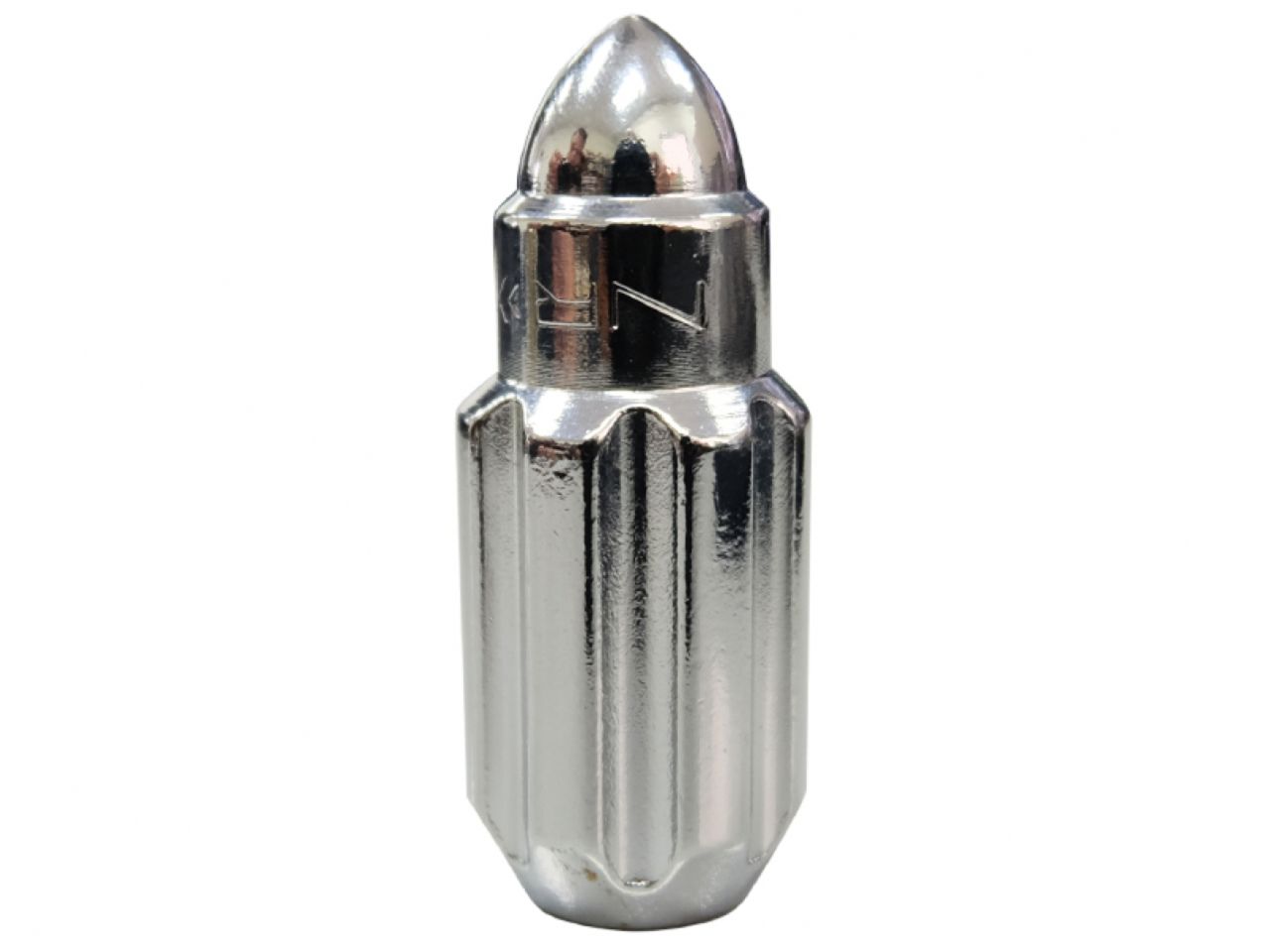 NRG 500 Series M12 X 1.25 Bullet Shape Steel Lug Nut Set - 21 Pc w/Lock Key - Silver