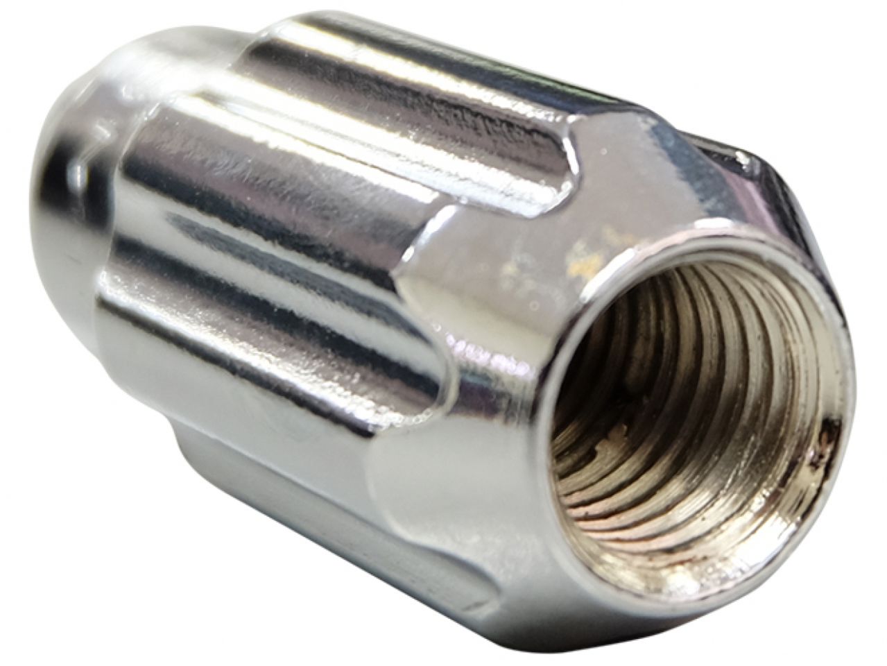 NRG 500 Series M12 X 1.25 Bullet Shape Steel Lug Nut Set - 21 Pc w/Lock Key - Silver