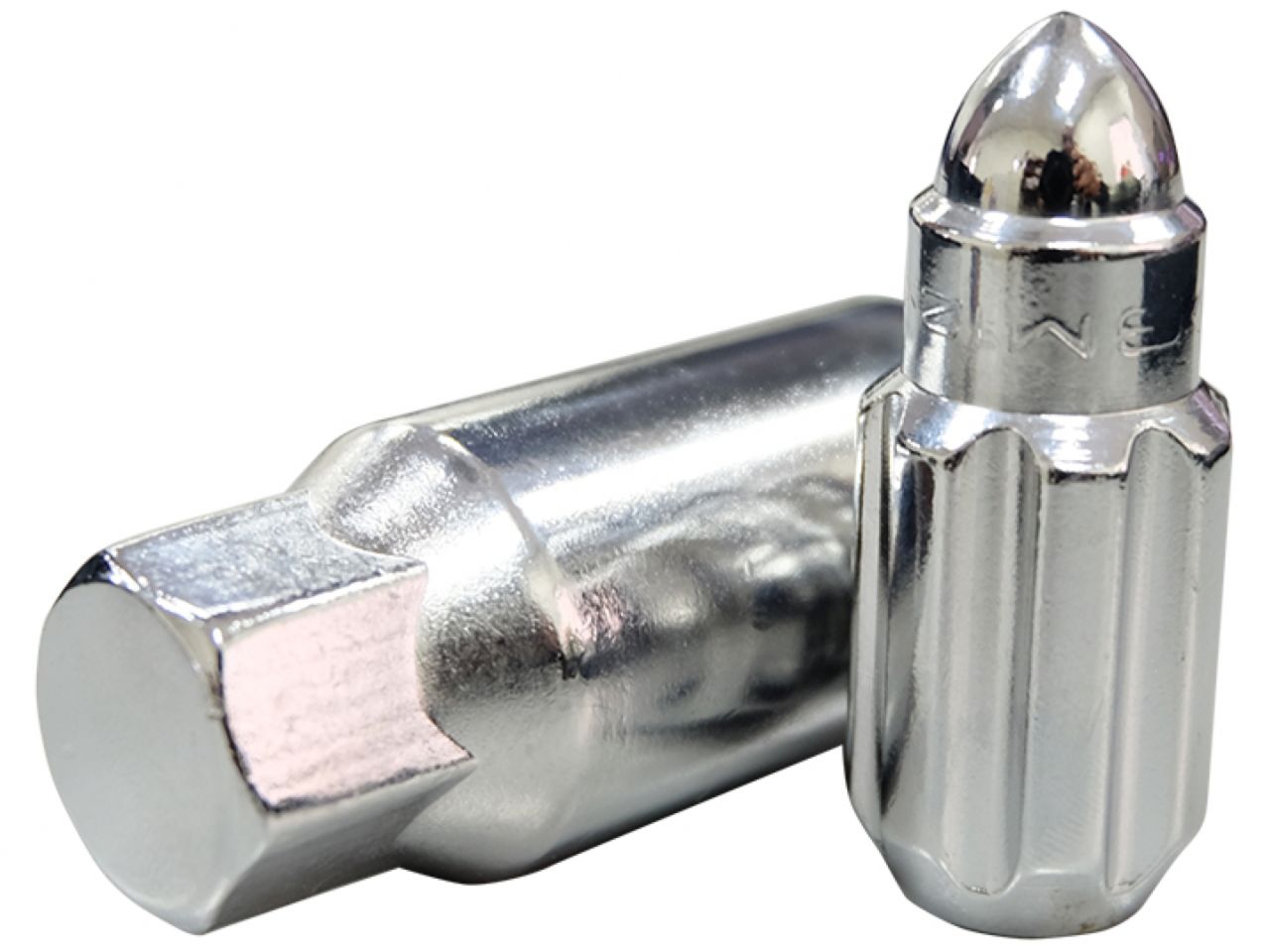 NRG 500 Series M12 X 1.25 Bullet Shape Steel Lug Nut Set - 21 Pc w/Lock Key - Silver
