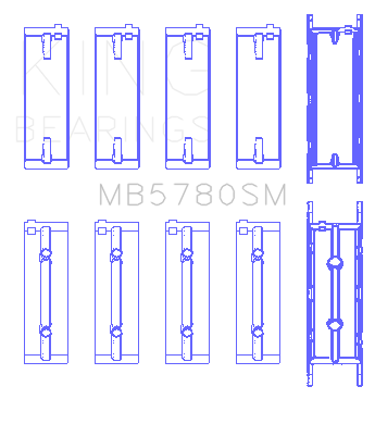 King Engine Bearings BMW N47 D20 A/B/C/D Main Bearing Set