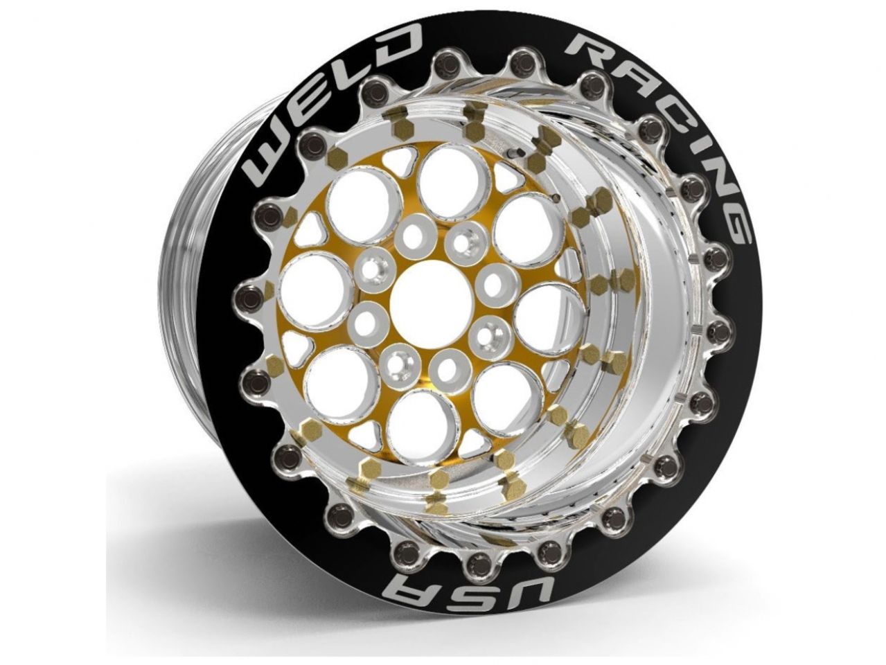 Weld Magnum Import 15x9 / 4x100mm BP / 6in. BS Gold Wheel - Non-Beadlock