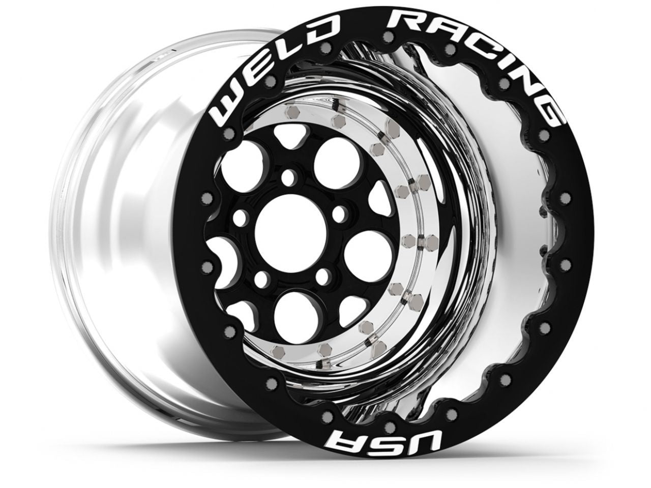 Weld Magnum Drag 2.0 15x12 / 5x4.50 BP / 4in BS Black Wheel CTR