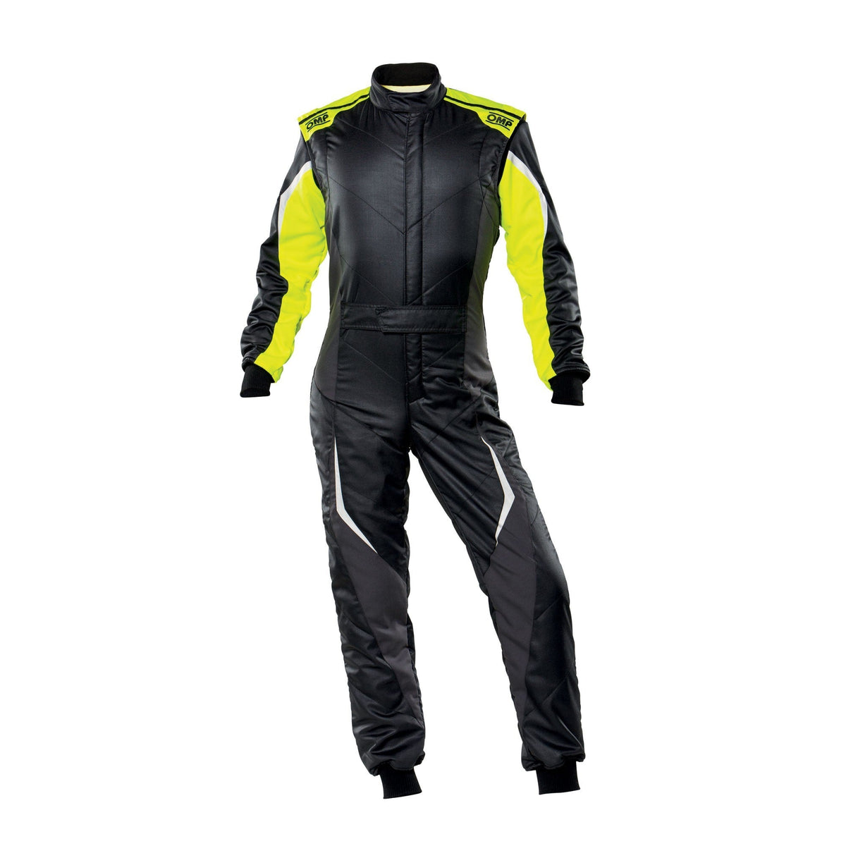 OMP TECNICA EVO SUIT BLACK/YELLOW SIZE 58 FIA 8856-2018 + SFI