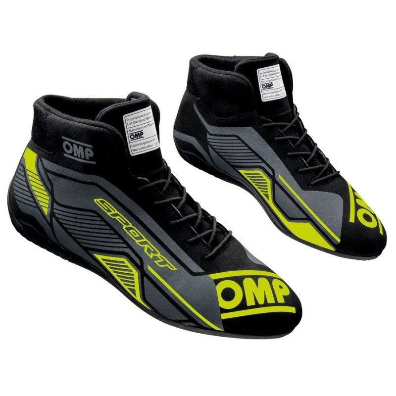 OMP OMP SPORT SHOES FIA 8856-2018 BLACK / FLUO YELLOW SZ 41