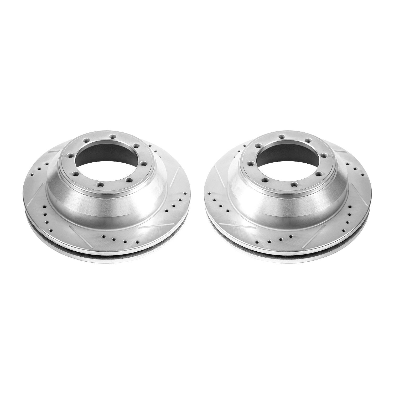 Power Stop 17-18 Ford E-450 Super Duty Rear Drilled & Slotted Rotor - Pair