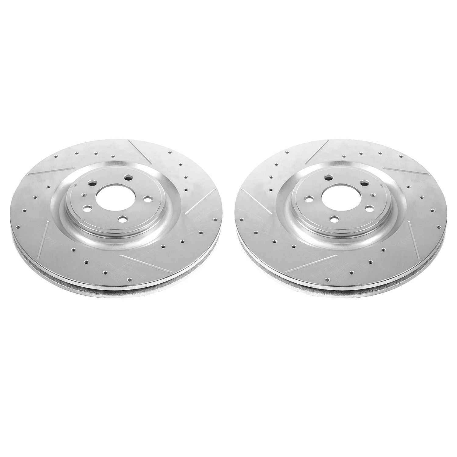 Power Stop 13-14 Ford Mustang Front Drilled & Slotted Rotor - Pair