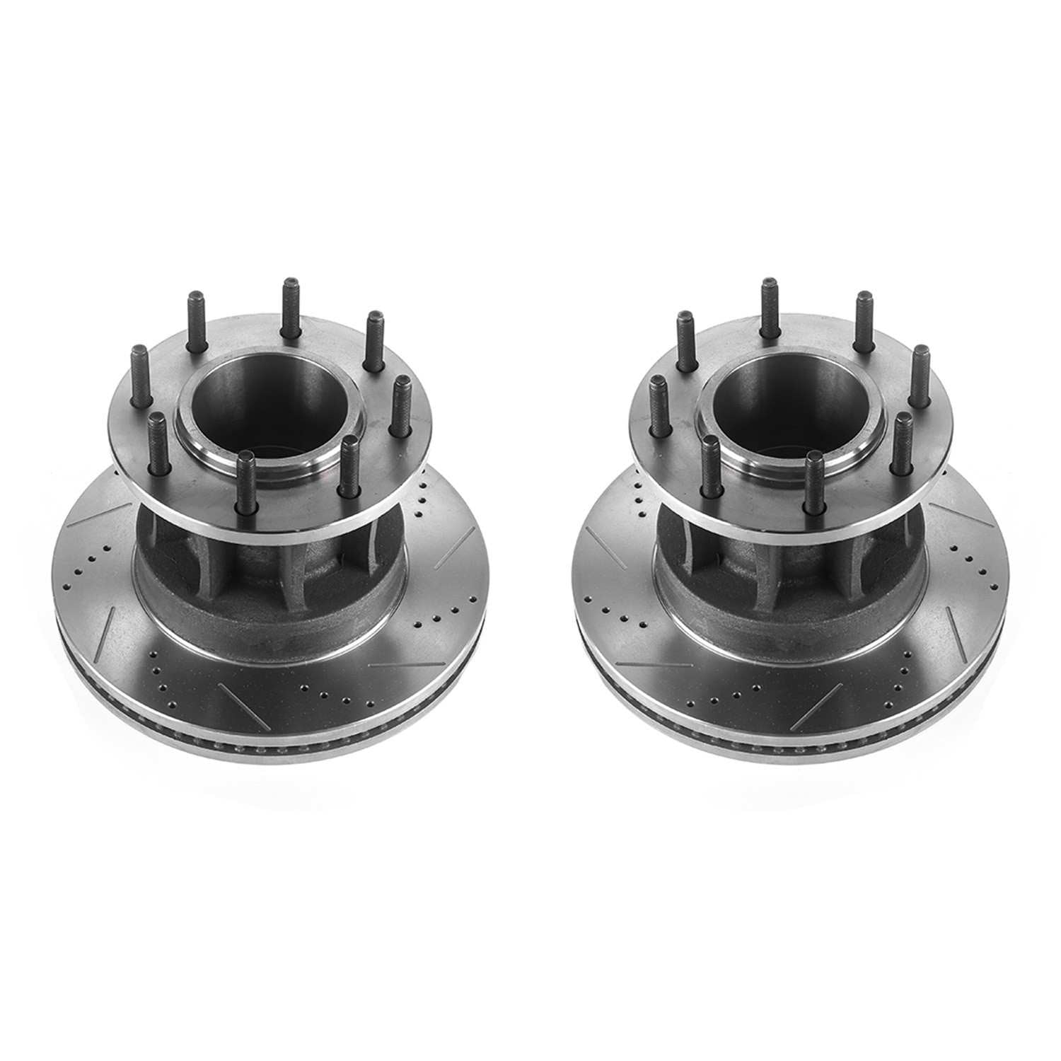 Power Stop 17-22 Ford F-350 Super Duty Front Drilled & Slotted Rotor - Pair