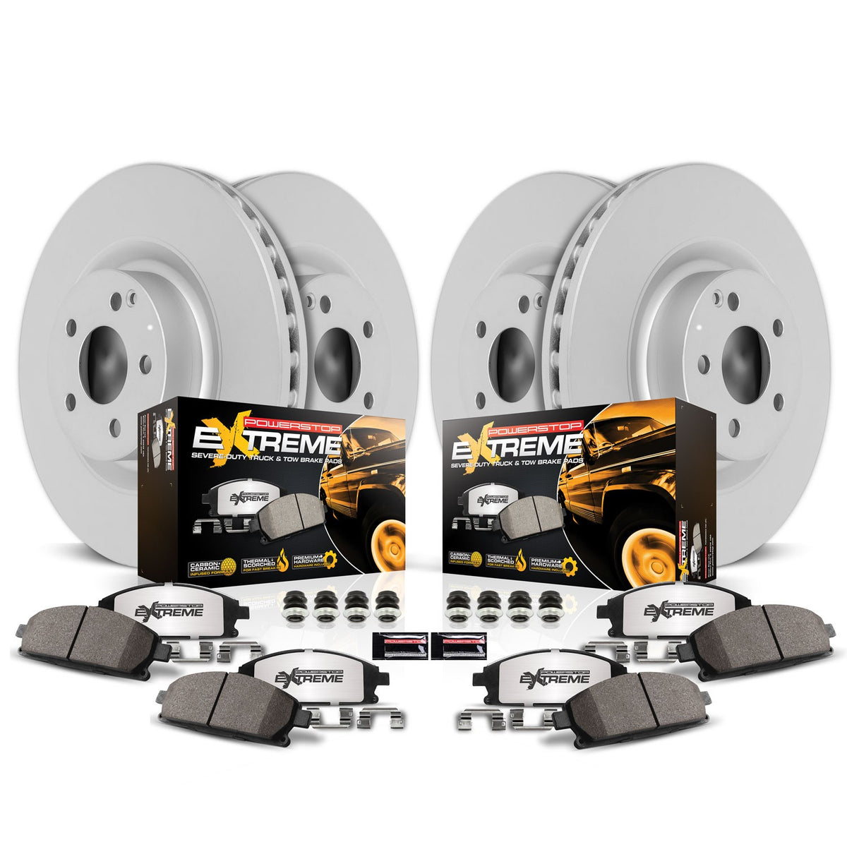 Power Stop 11-20 Dodge Durango Front Z36 Coated Truck & Tow Brake Kit