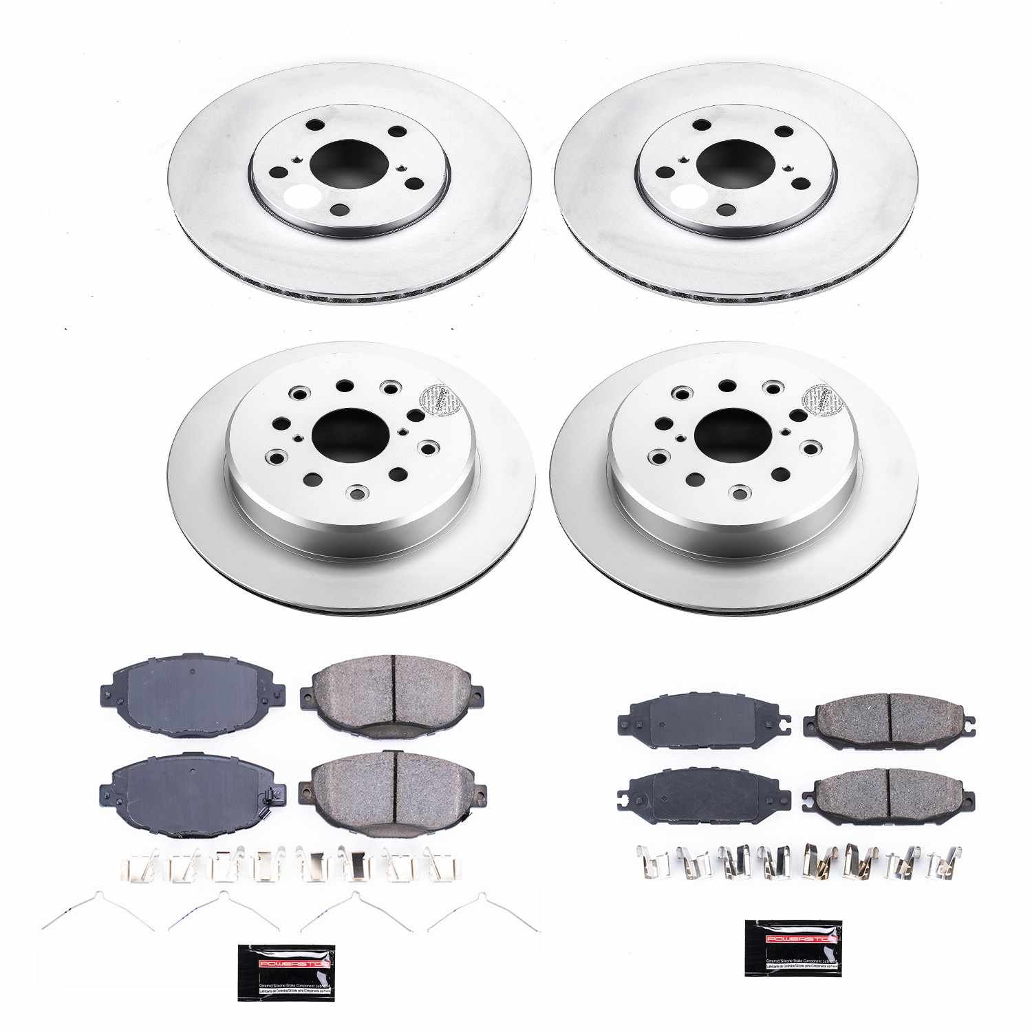Power Stop 99-00 Lexus SC300 Front & Rear Z17 Evolution Geomet Coated Brake Kit