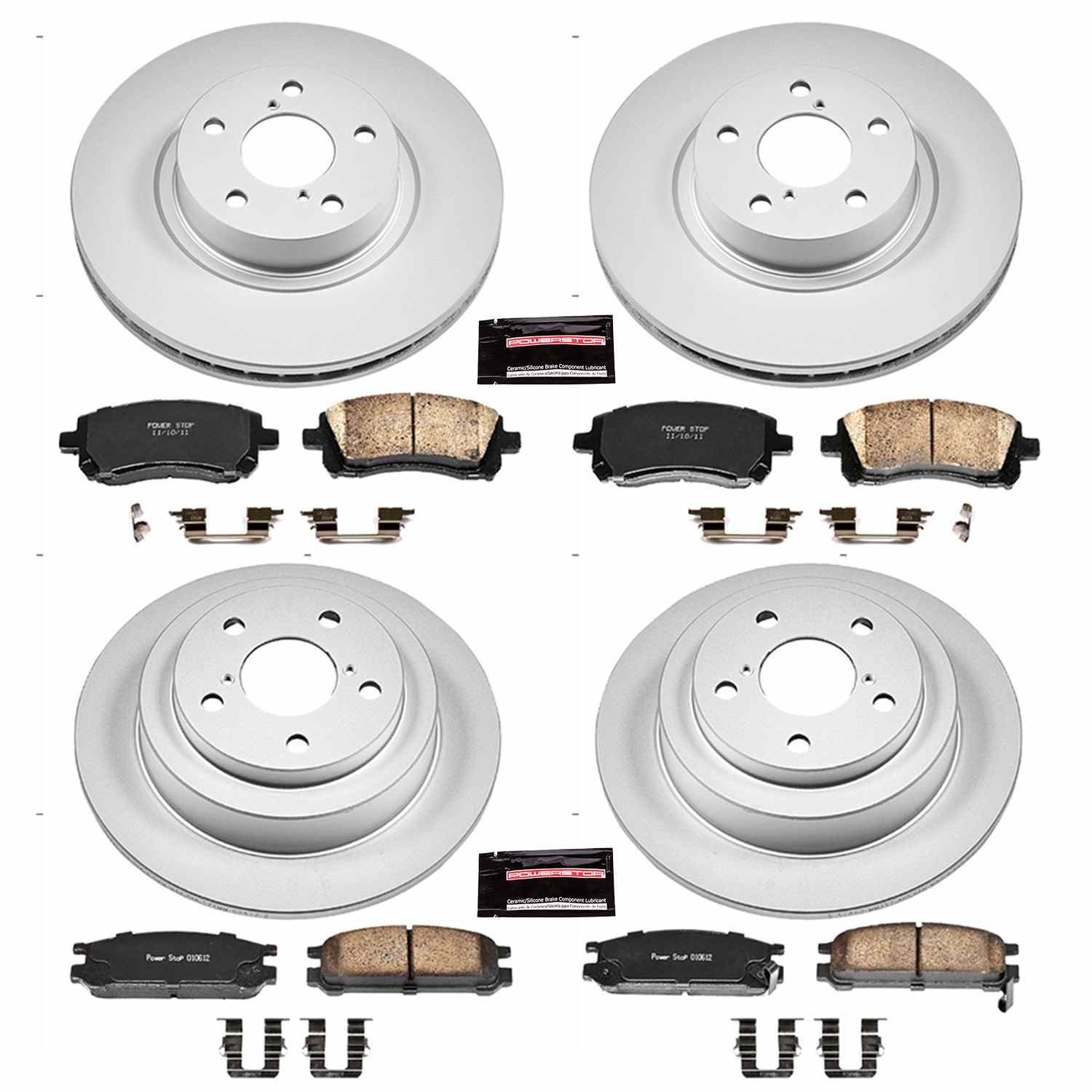 Power Stop 1998 Subaru Impreza Front & Rear Z17 Evolution Geomet Coated Brake Kit