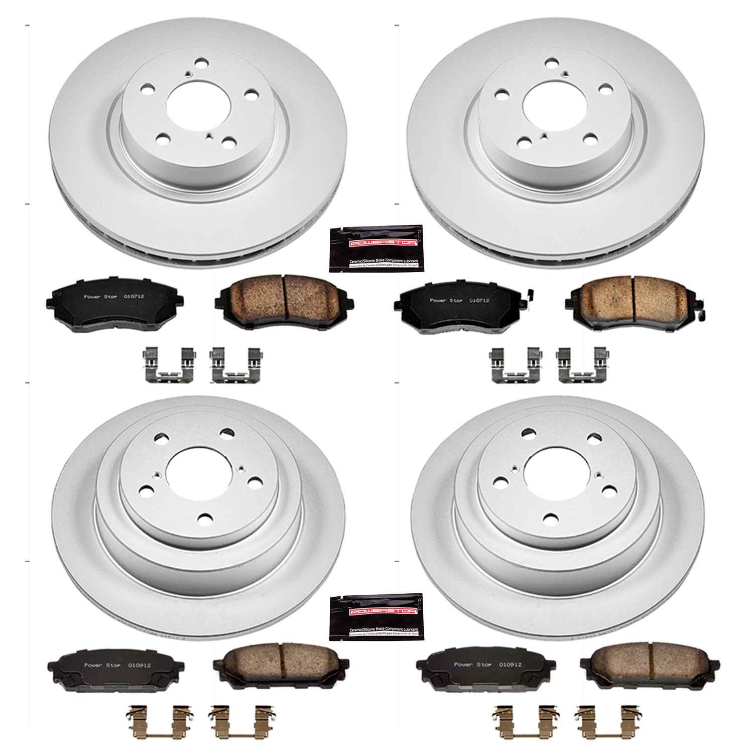 Power Stop 05-06 Saab 9-2X Front & Rear Z17 Evolution Geomet Coated Brake Kit