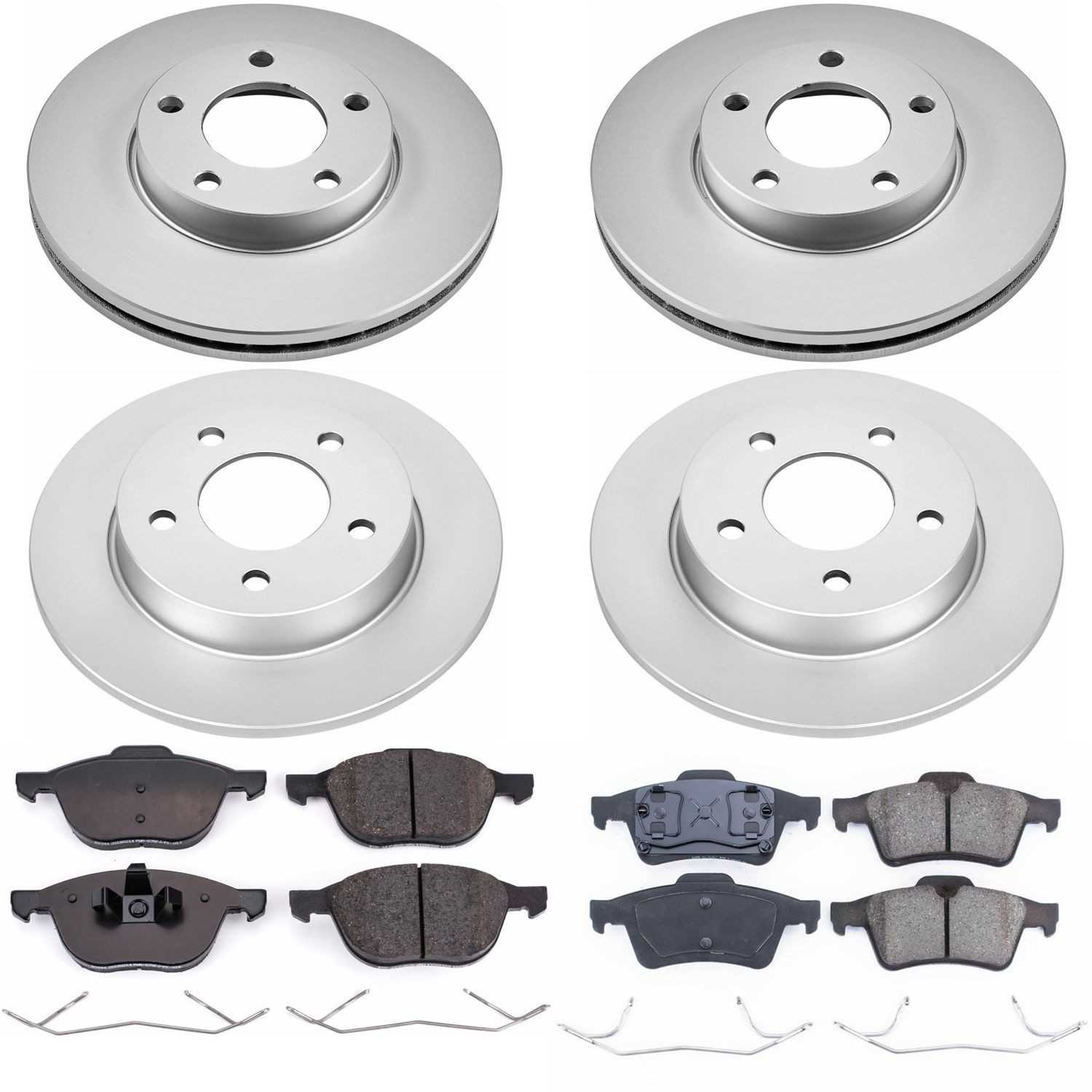 Power Stop 04-05 Mazda 3 Front & Rear Z17 Evolution Geomet Coated Brake Kit