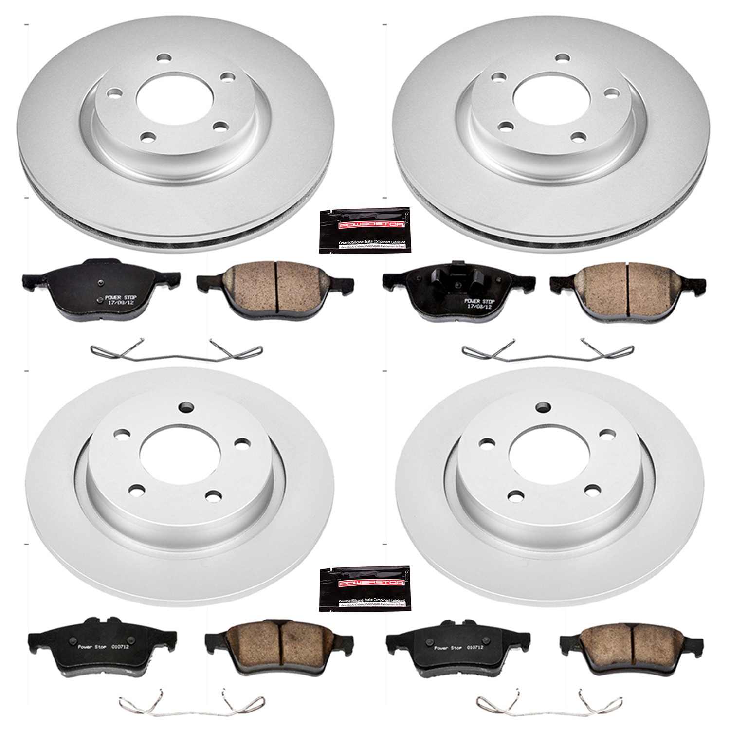 Power Stop 04-13 Mazda 3 Front & Rear Z17 Evolution Geomet Coated Brake Kit