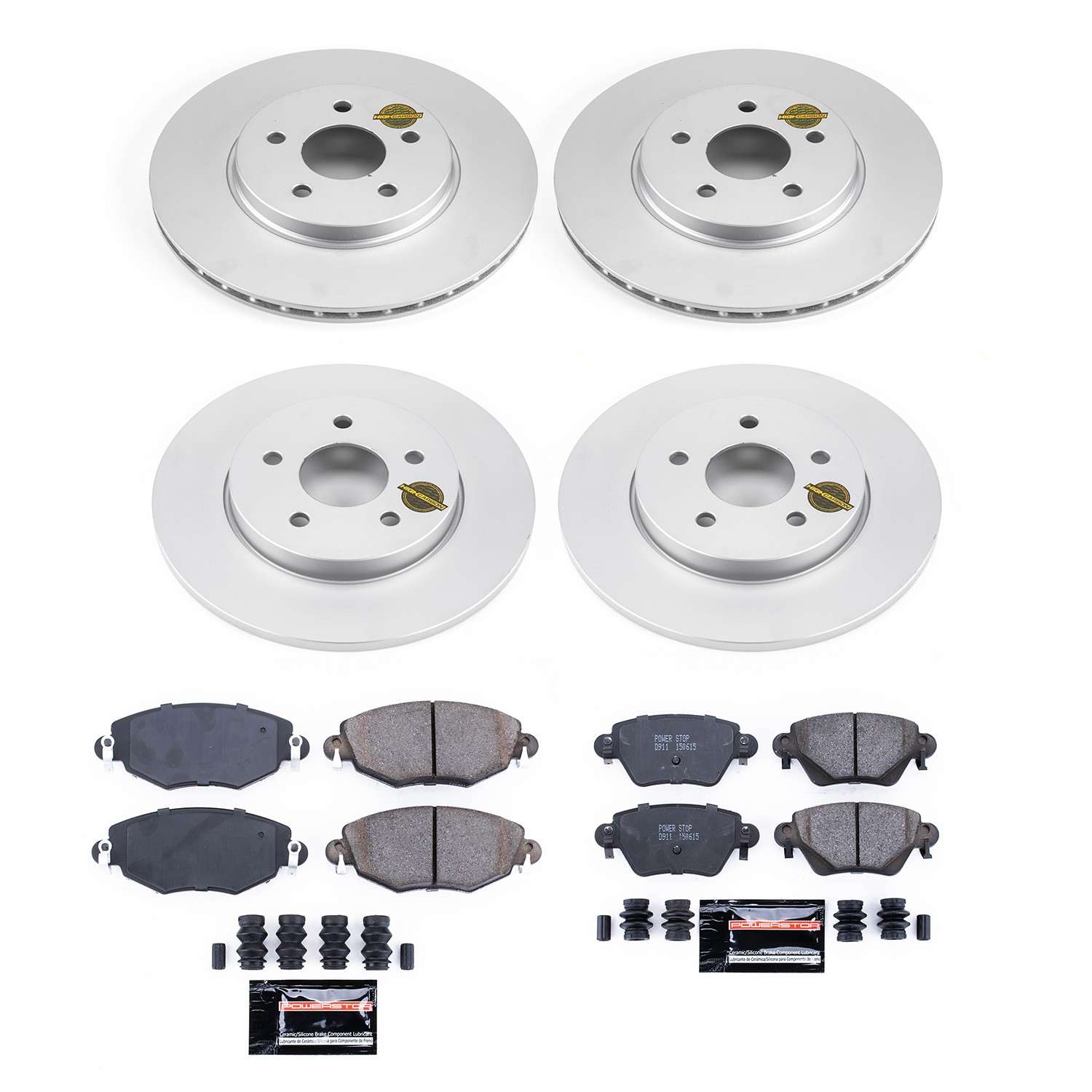 Power Stop 02-05 Jaguar X-Type Front & Rear Z23 Evolution Sport Coated Brake Kit