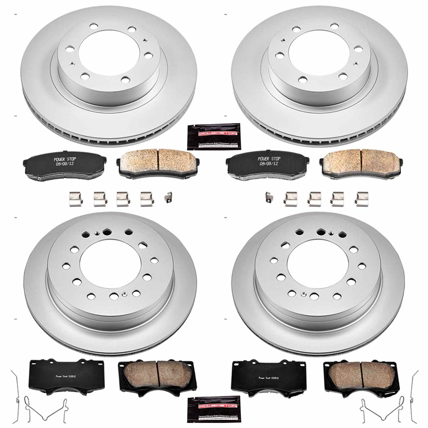 Power Stop 03-09 Toyota 4Runner Front & Rear Z17 Evolution Geomet Coated Brake Kit