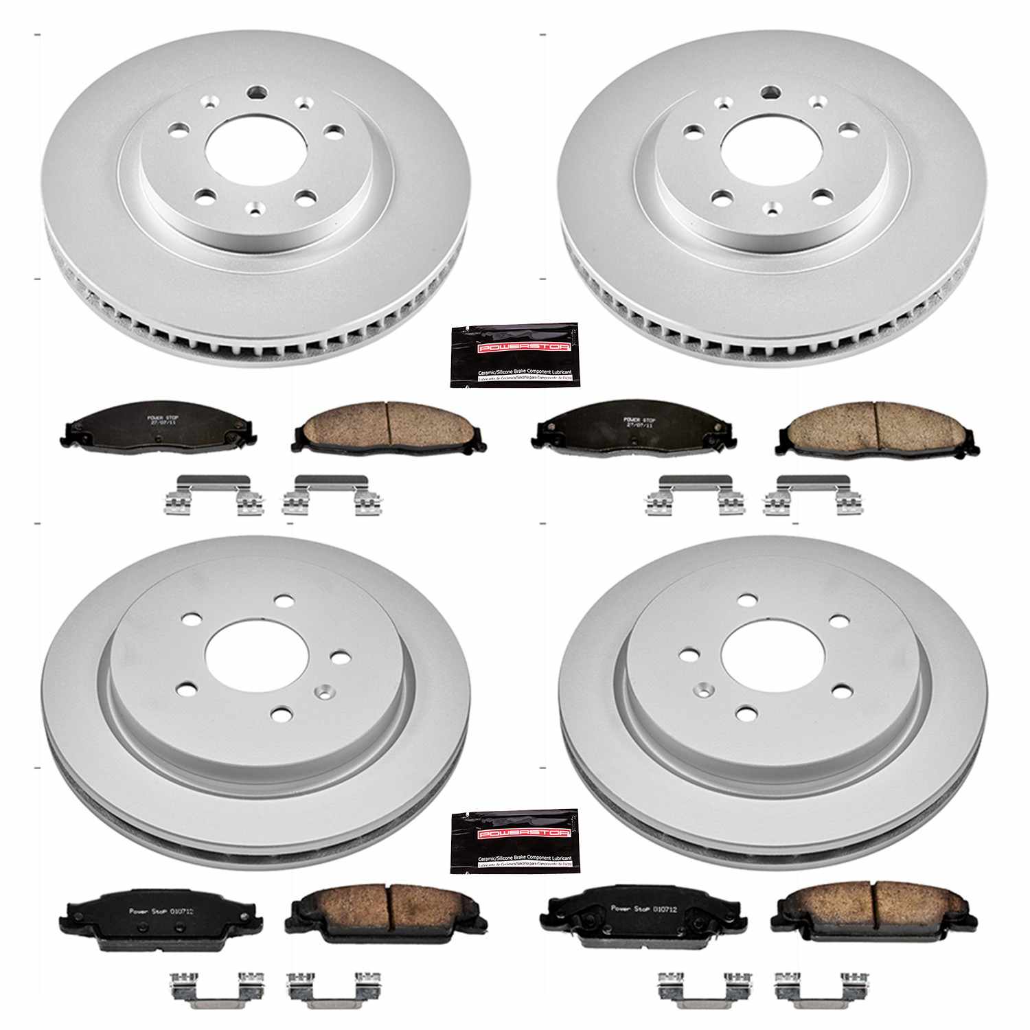 Power Stop 03-07 Cadillac CTS Front & Rear Z17 Evolution Geomet Coated Brake Kit
