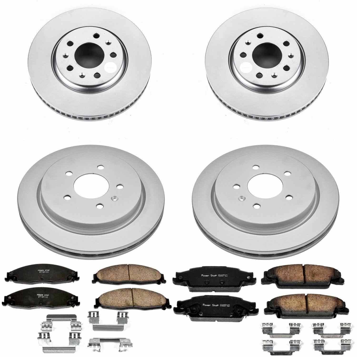 Power Stop 03-05 Cadillac CTS Front & Rear Z17 Evolution Geomet Coated Brake Kit
