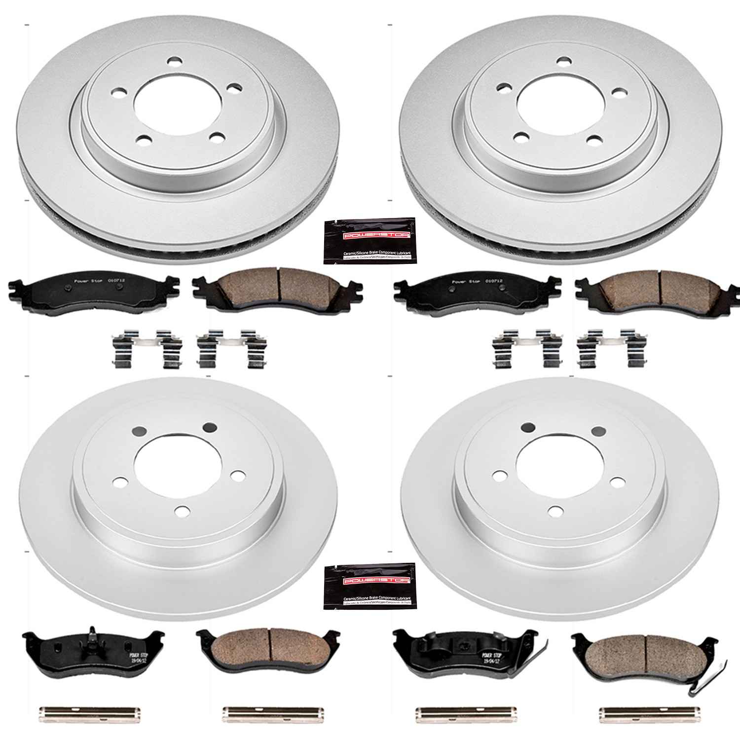 Power Stop 06-10 Ford Explorer Front & Rear Z17 Evolution Geomet Coated Brake Kit