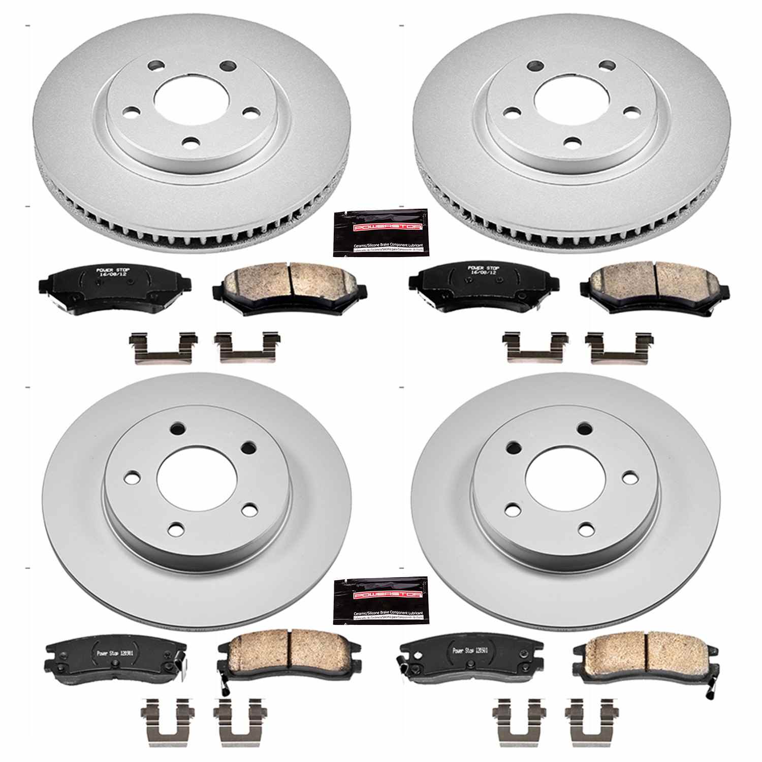 Power Stop 00-04 Buick LeSabre Front & Rear Z17 Evolution Geomet Coated Brake Kit