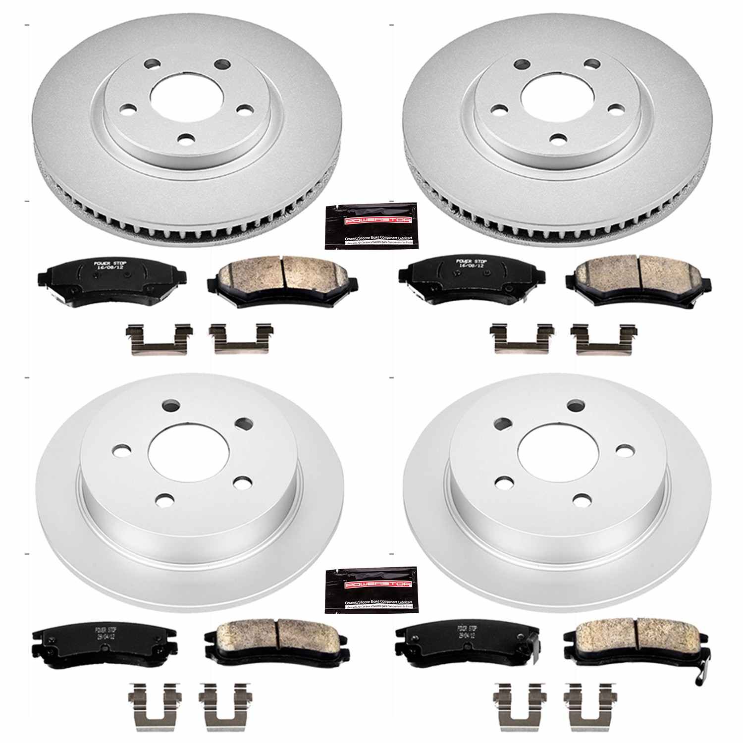 Power Stop 00-05 Chevrolet Impala Front & Rear Z17 Evolution Geomet Coated Brake Kit