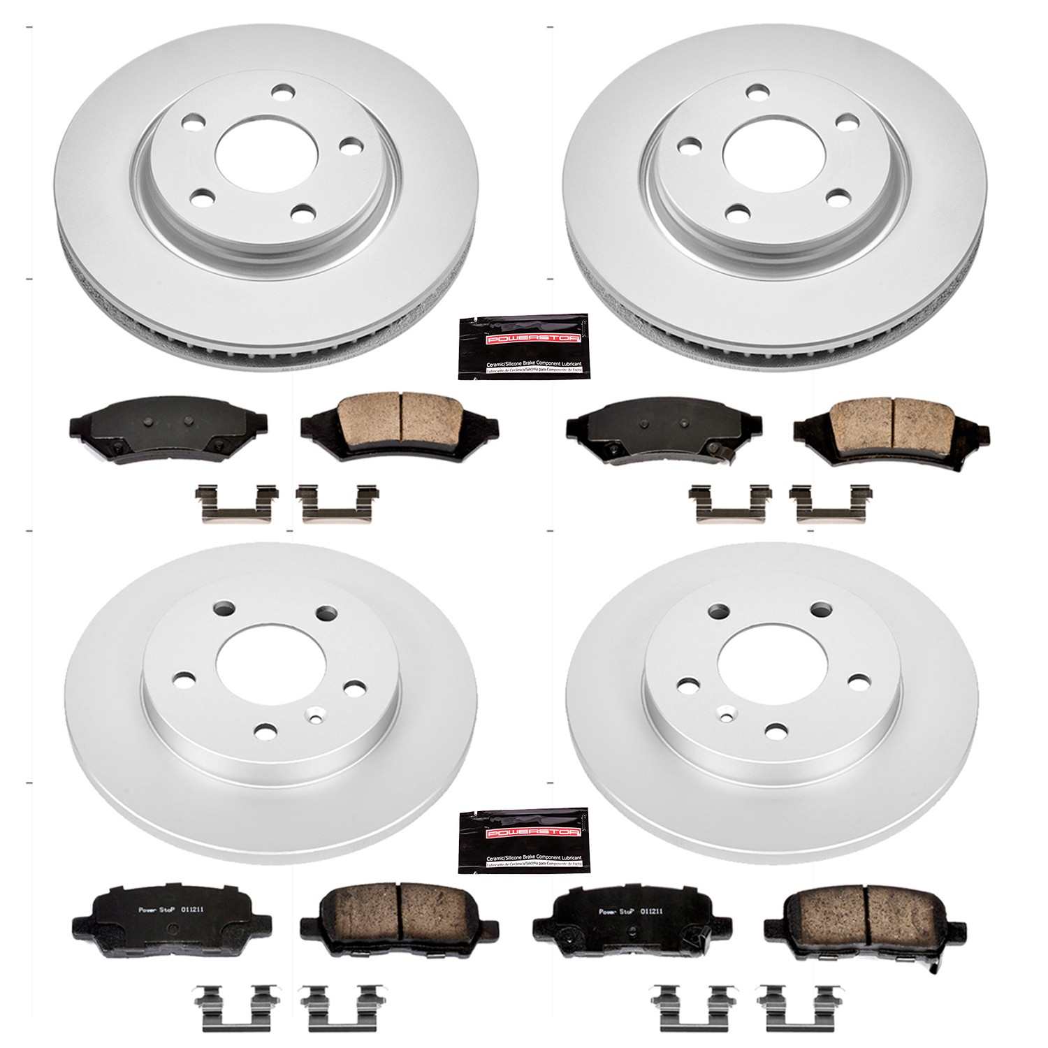 Power Stop 2004 Pontiac Grand Prix Front & Rear Z17 Evolution Geomet Coated Brake Kit