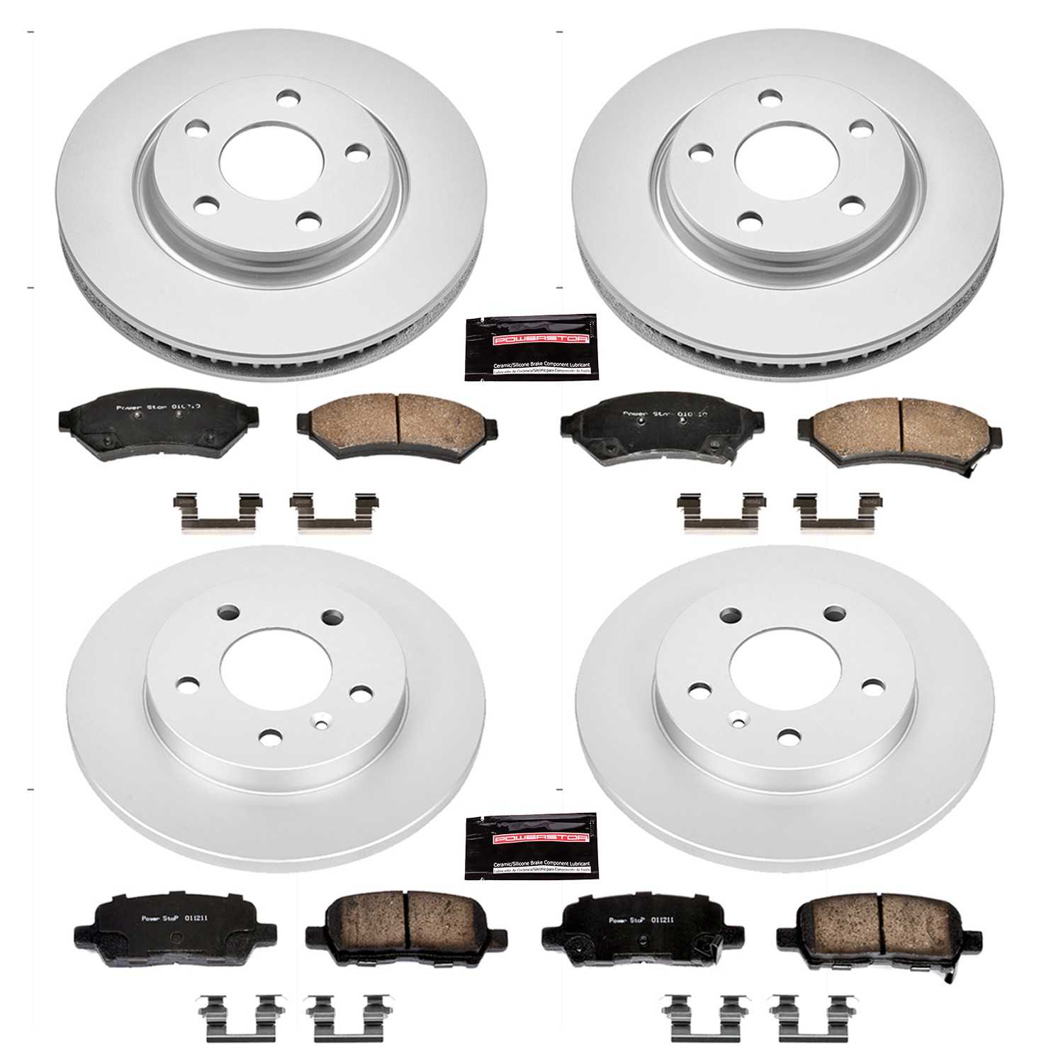 Power Stop 05-09 Buick Allure Front & Rear Z17 Evolution Geomet Coated Brake Kit