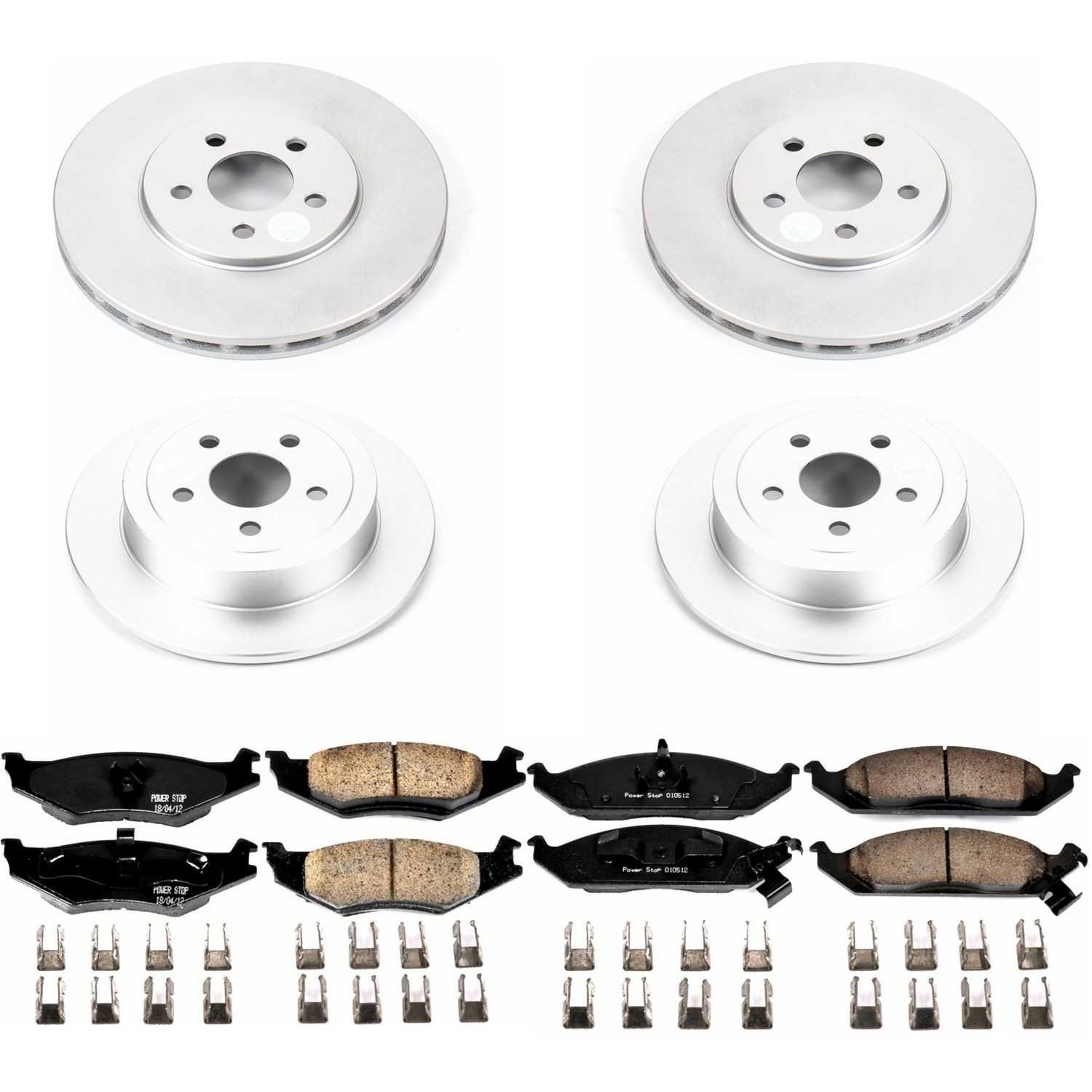 Power Stop 96-00 Plymouth Breeze Front & Rear Z17 Evolution Geomet Coated Brake Kit