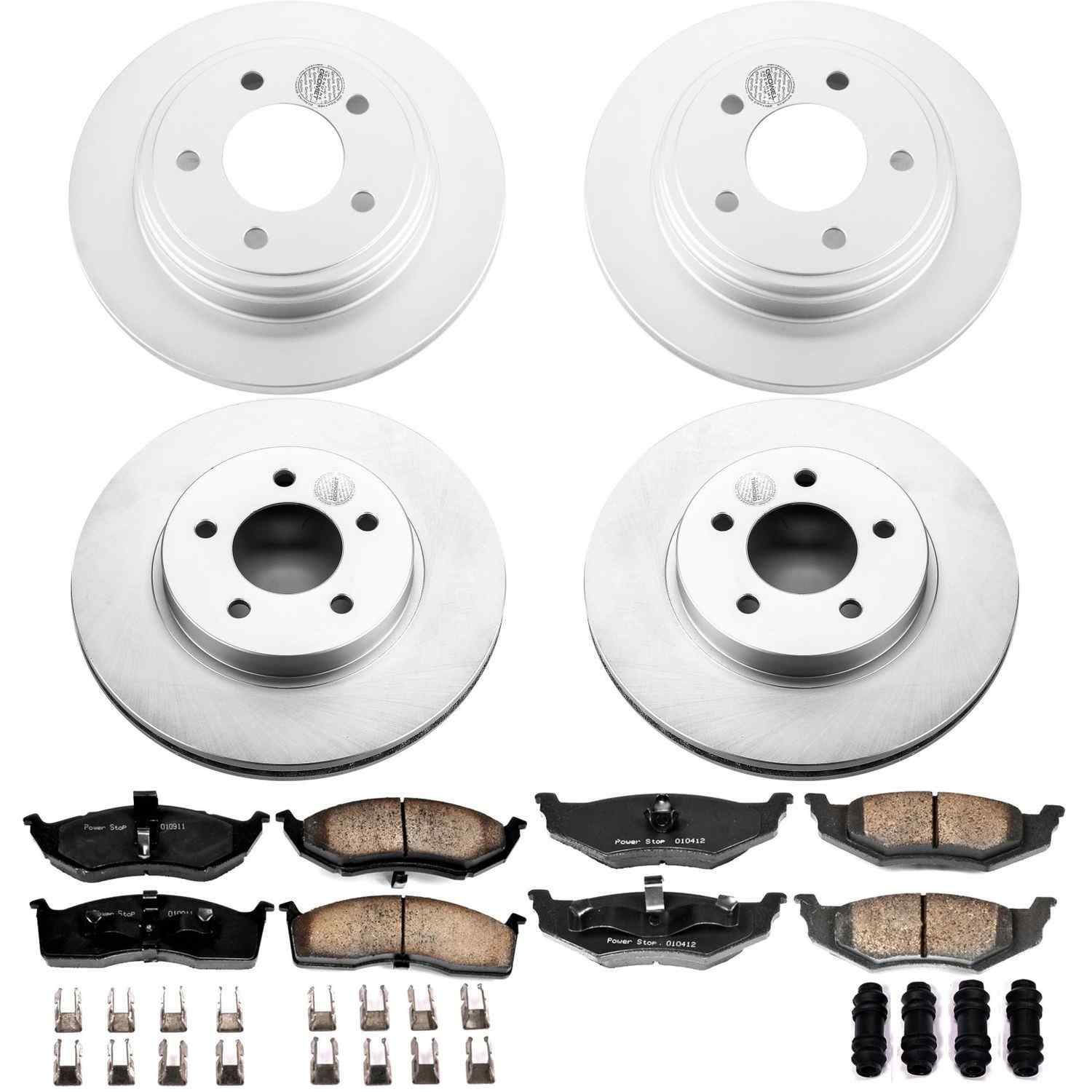 Power Stop 99-04 Chrysler 300M Front & Rear Z17 Evolution Geomet Coated Brake Kit