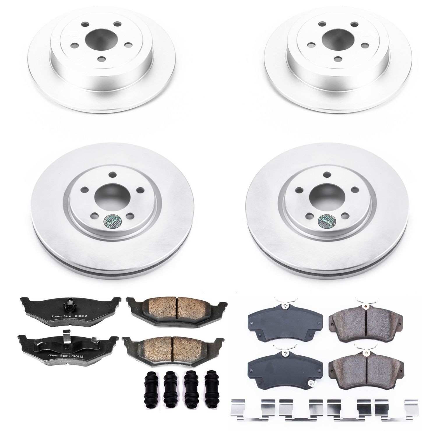 Power Stop 04-05 Chrysler PT Cruiser Front & Rear Z17 Evolution Geomet Coated Brake Kit
