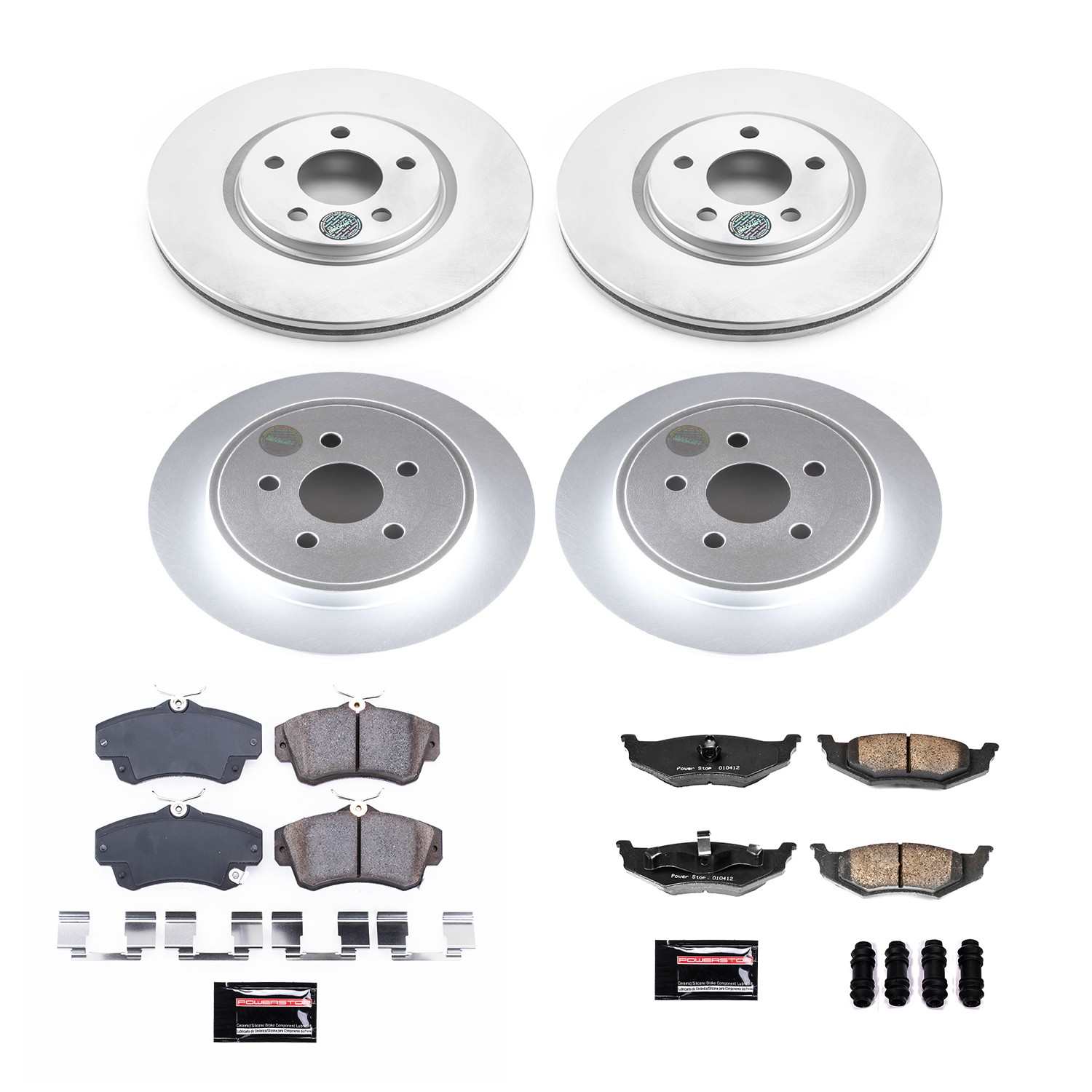 Power Stop 03-09 Chrysler PT Cruiser Front & Rear Z17 Evolution Geomet Coated Brake Kit