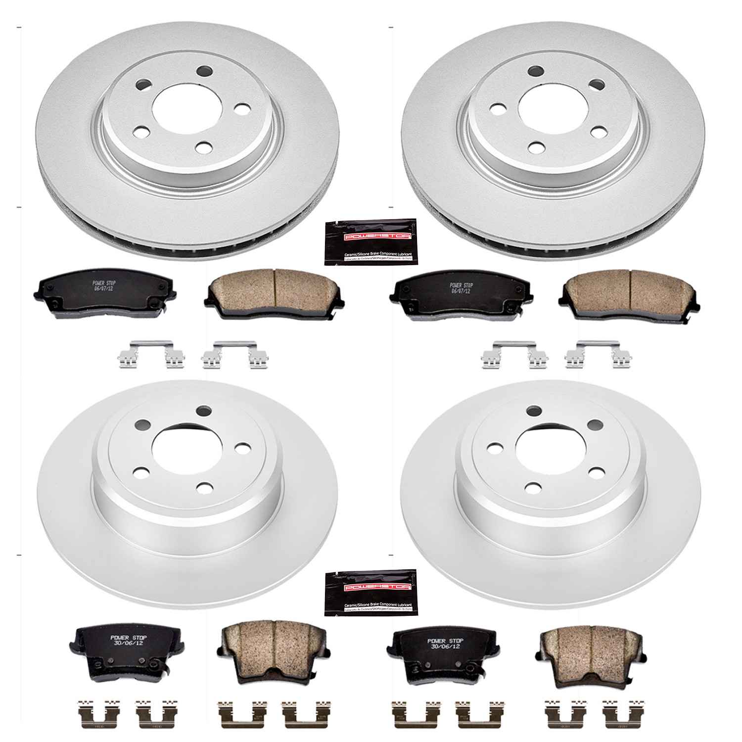 Power Stop 05-19 Chrysler 300 Front & Rear Z17 Evolution Geomet Coated Brake Kit