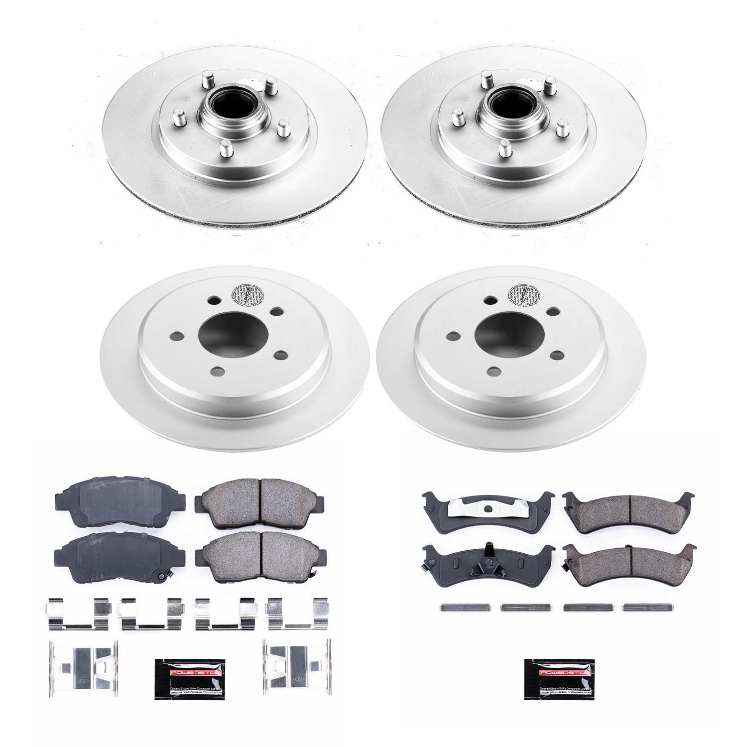 Power Stop 95-01 Ford Explorer Front & Rear Z17 Evolution Geomet Coated Brake Kit