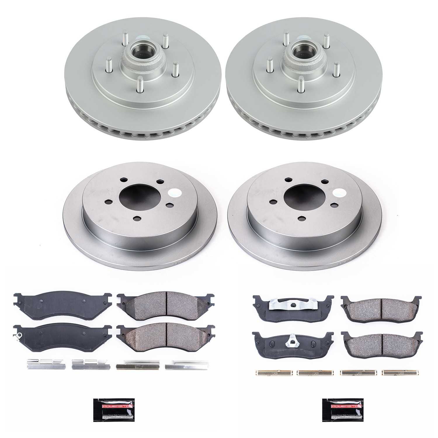 Power Stop 99-00 Ford F-150 Front & Rear Z17 Evolution Geomet Coated Brake Kit