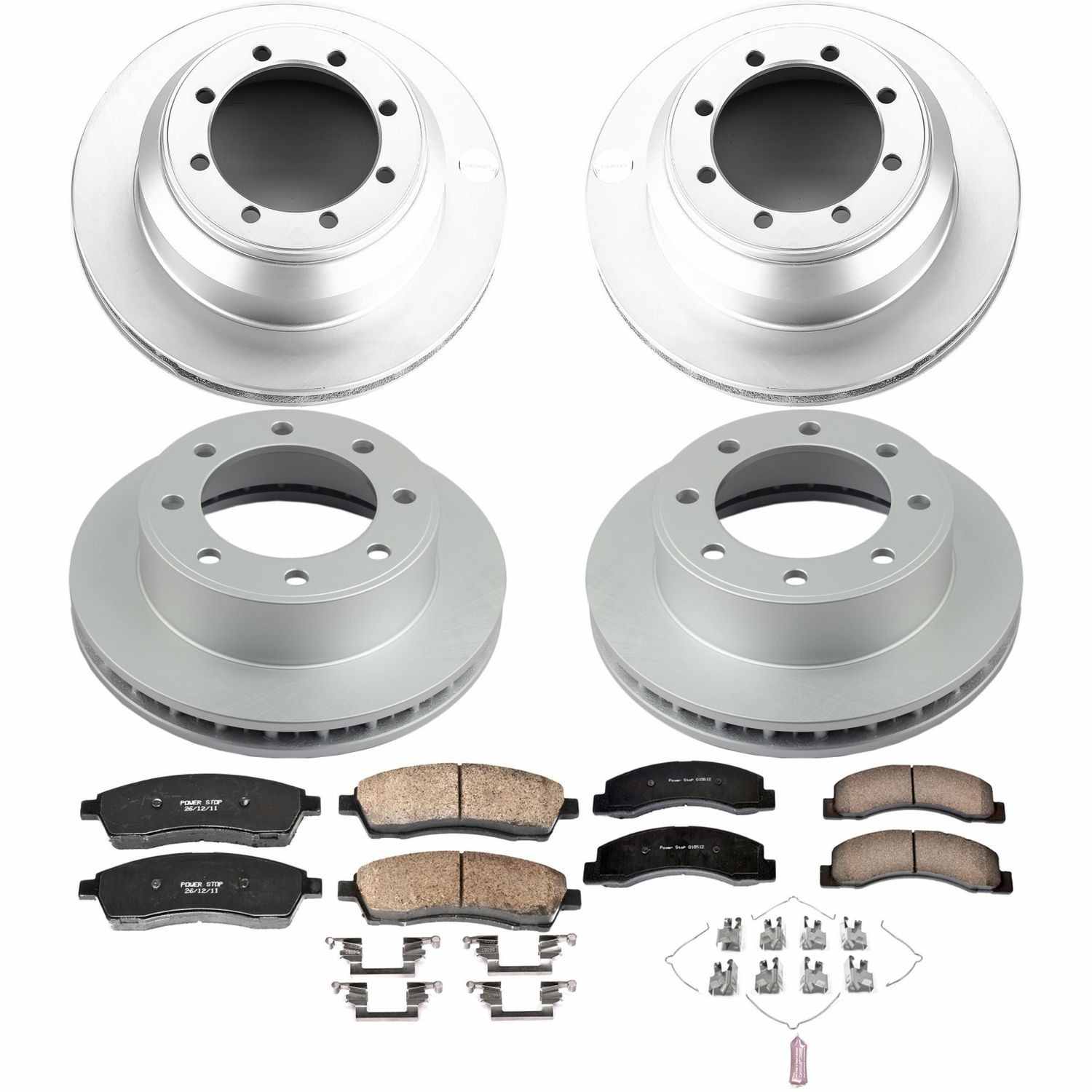Power Stop 99-04 Ford F-350 Super Duty Front & Rear Z17 Evolution Geomet Coated Brake Kit