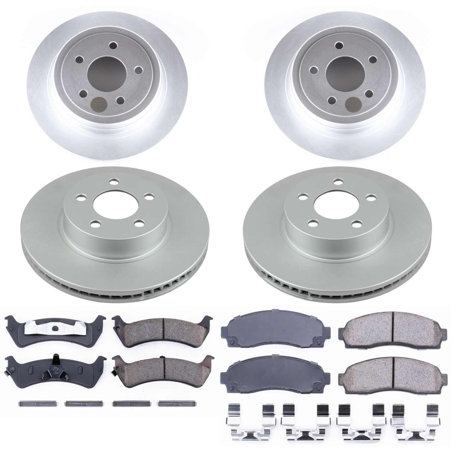 Power Stop 2003 Ford Explorer Sport Front & Rear Z17 Evolution Geomet Coated Brake Kit