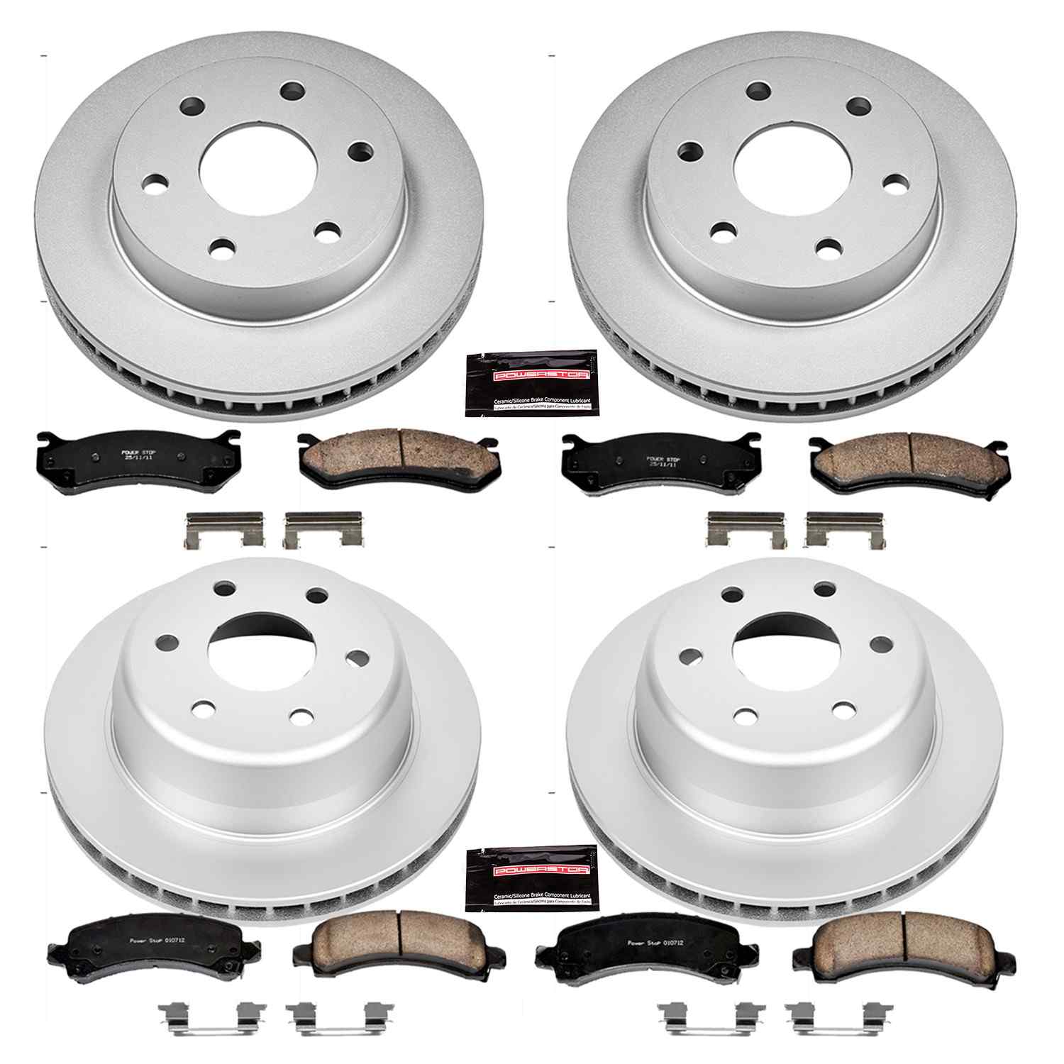 Power Stop 03-06 Cadillac Escalade Front & Rear Z17 Evolution Geomet Coated Brake Kit