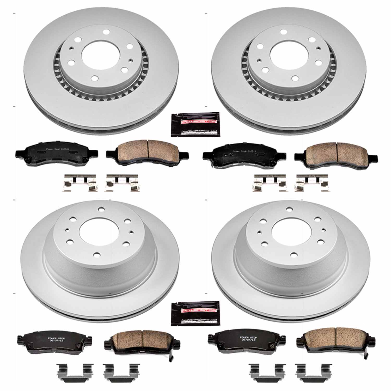 Power Stop 06-07 Buick Rainier Front & Rear Z17 Evolution Geomet Coated Brake Kit