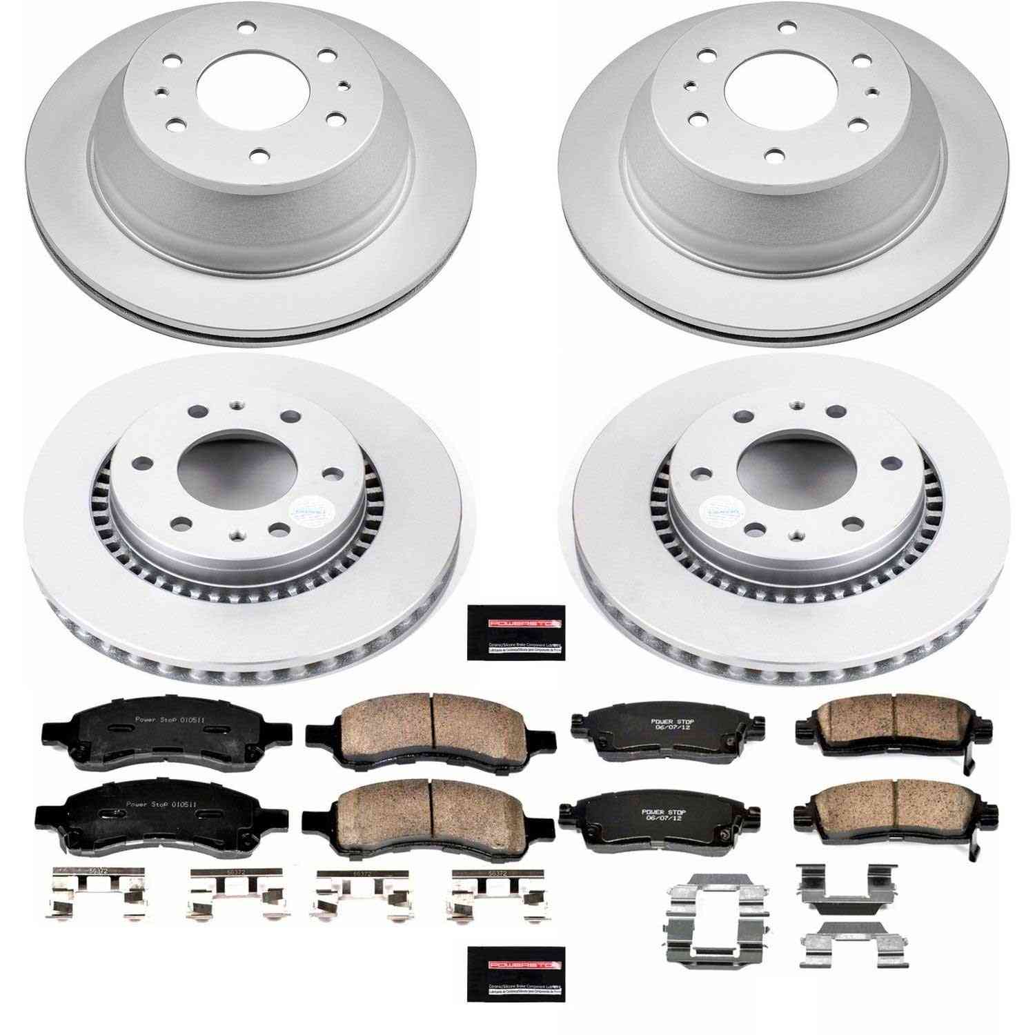Power Stop 06-07 Buick Rainier Front & Rear Z17 Evolution Geomet Coated Brake Kit