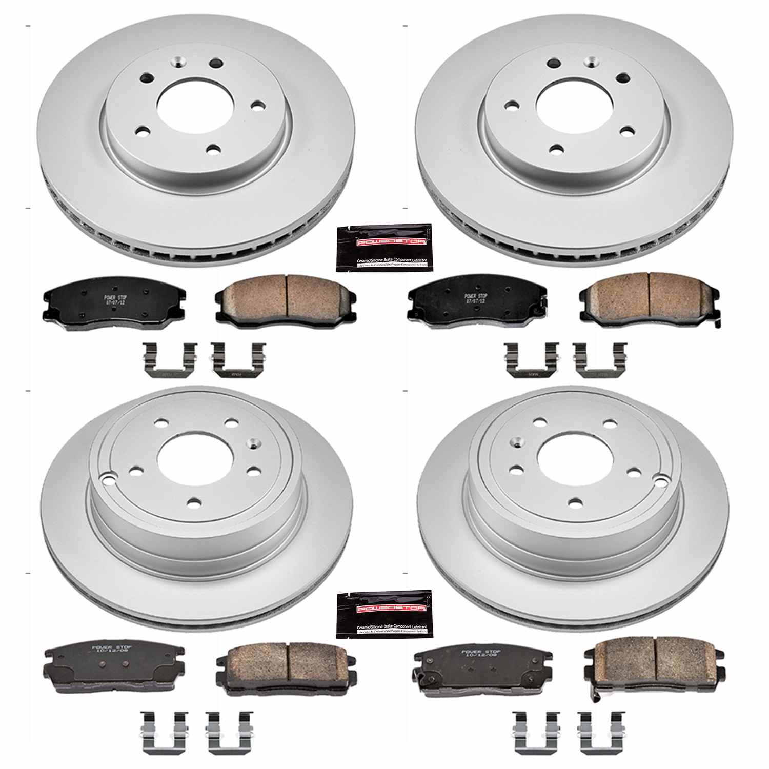 Power Stop 12-15 Chevrolet Captiva Sport Front & Rear Z17 Evolution Geomet Coated Brake Kit