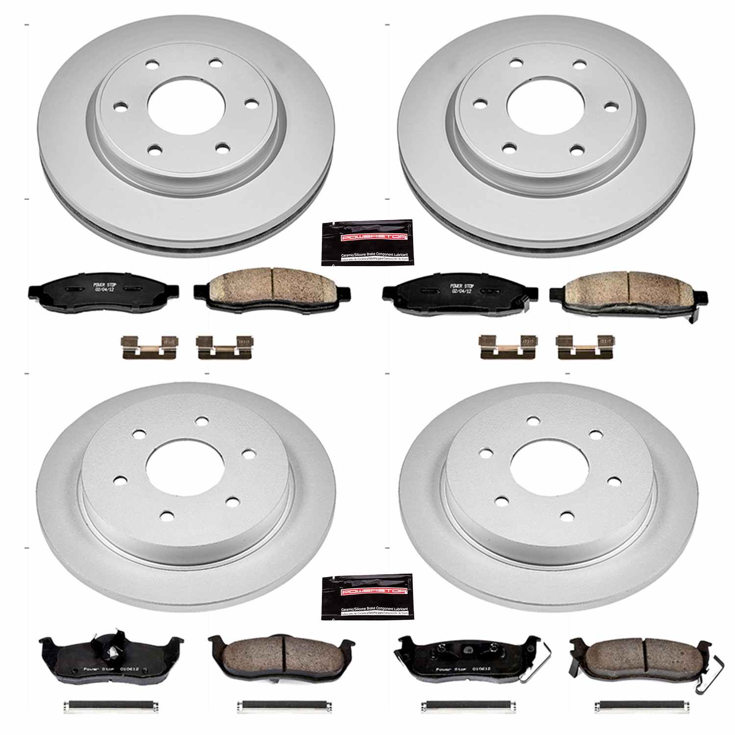 Power Stop 05-07 Infiniti QX56 Front & Rear Z17 Evolution Geomet Coated Brake Kit